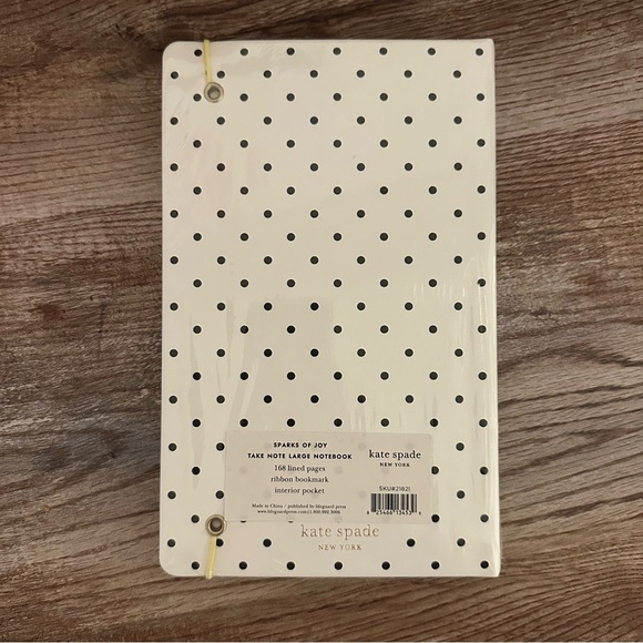 Kate Spade Take Note Large Leatherette Initial “L (Yellow)” Notebook - Picture 6 of 8